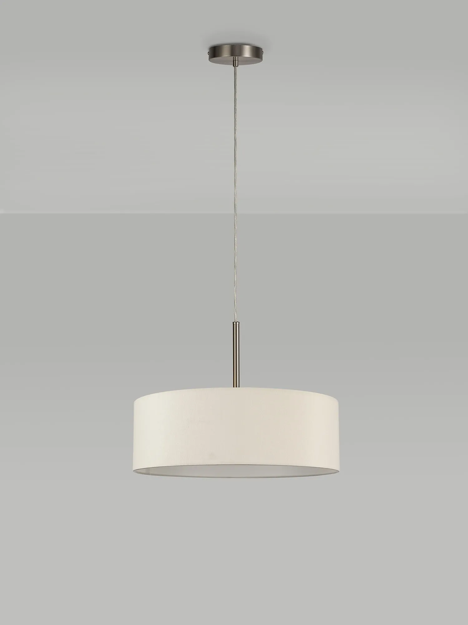 Baymont 45cm 5 Light Pendant Satin Nickel, Ivory Pearl DK0758  Deco Baymont SN IV